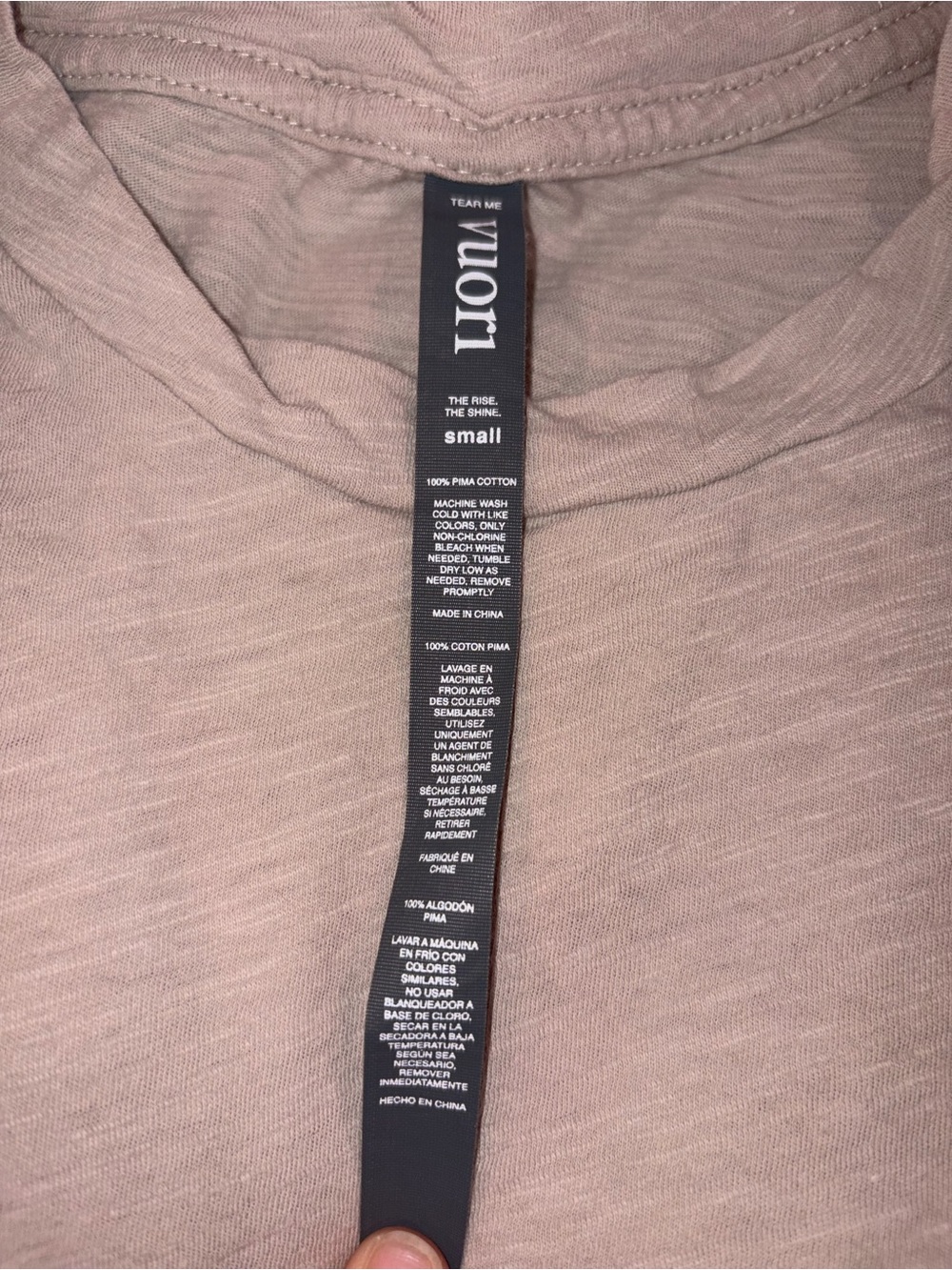 Women’s Vuori Short Sleeve Crew Tee in Light Taupe - Picture 6 of 7